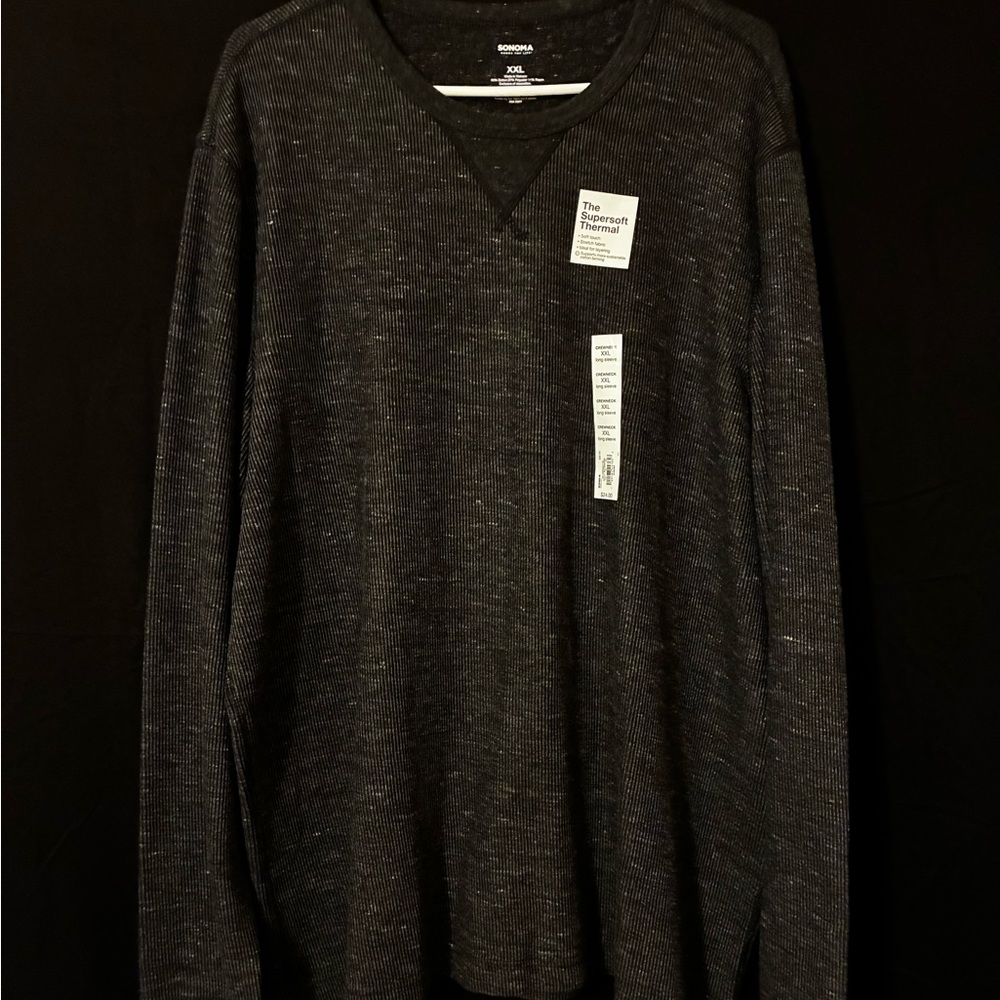 Sonoma Men's Charcoal V-Neck Sweater